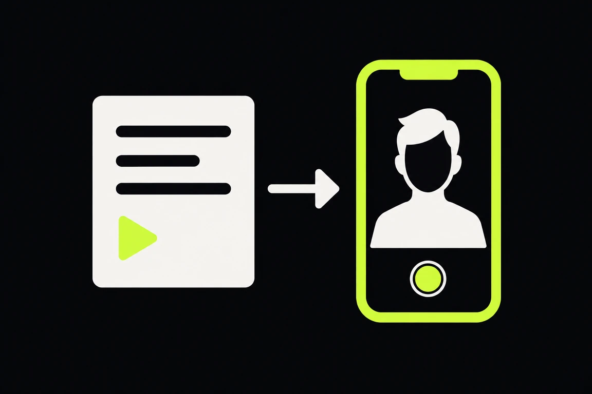 A script becomes a creator-style video